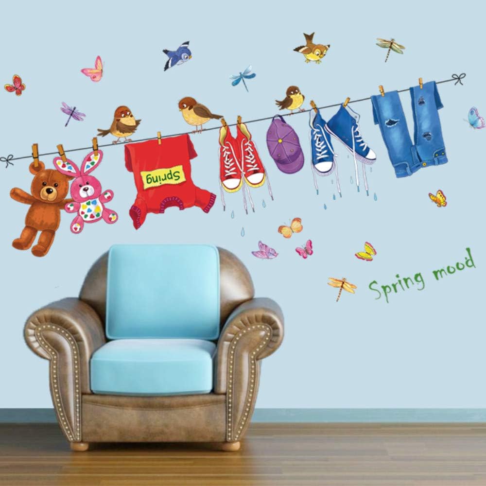 Pegatinas de pared perchero jardín de infantes aula dormitorio de dibujos animados sofá fondo pared decoración de la habitación de los niños abc1063