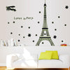 Romantic Paris Eiffel Tower Love In Pairs  Wall Stickers