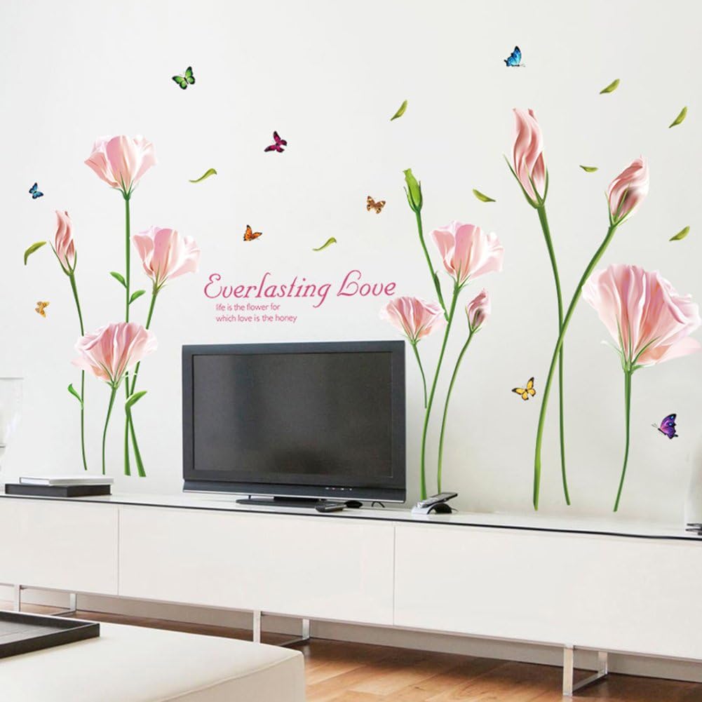 floral-butterfly-wall-sticker-removeable-sk9112b size 60x90