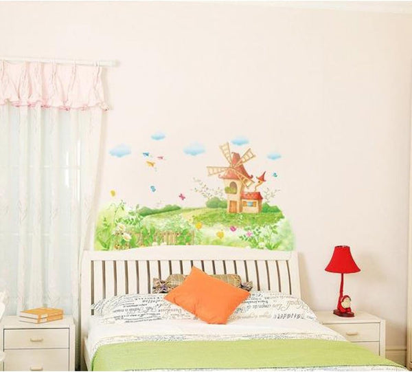 BEST OF BEST Windmill House Meadow Wall Sticker XL8025