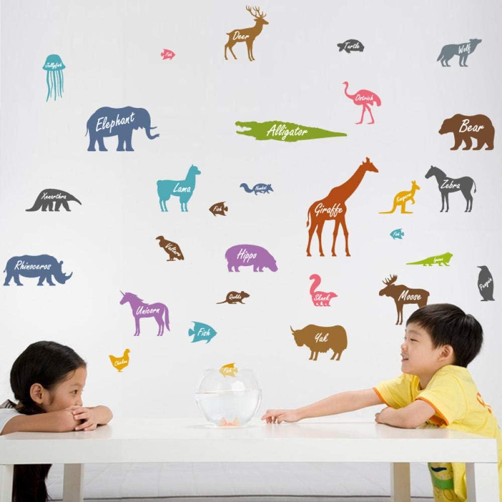 Sk7072 Wall Sticker for Children Nursery Home Decor Decals Nursery Wallpaper Animals