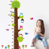 Simoshaw Height Measurement Growth Chart Tree Cute Monkey and Owls Wall Vinly Decal Decor Sticker