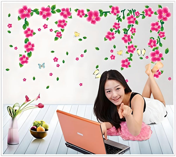 BIG BOOM® Flower Pattern Family Home Removable Wall Sticker Mural Decor size 70x50cm dlx513