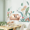 WS0388 NORDIC GREEN PLANT & CAT WALL STICKER