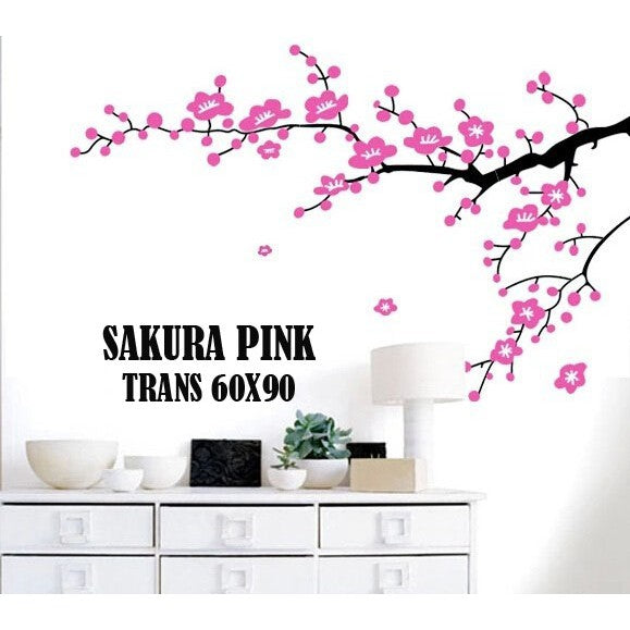 Paper Self Adhesive Home Wall Art Decor SALE Pink Flower Branches Wall Sticker JM7119 Floral PVC Removeable Wall Paper Self Adhesive Home Wall Art Decor