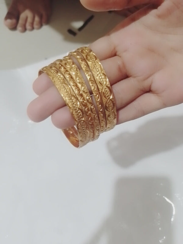 Latest 6 Piece Gold Bangles Set bl24gde4a-1