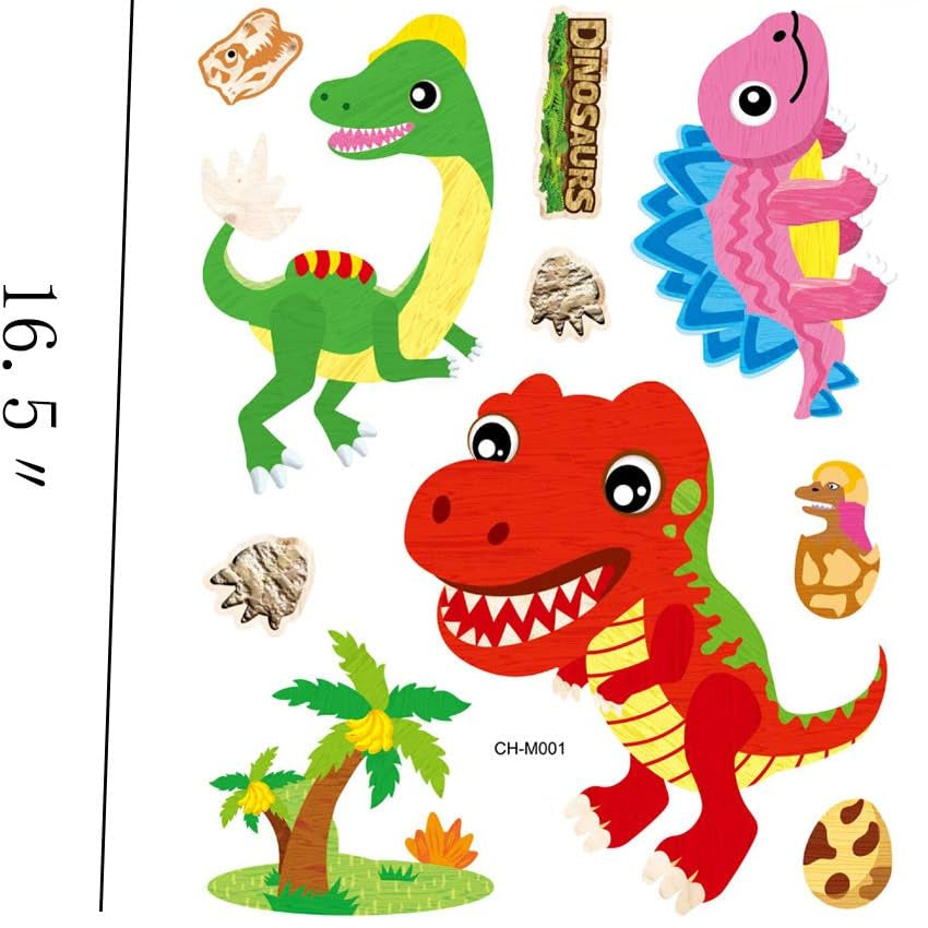 Three-Dimensional Dinosaur Stickers Children's Wall Stickers Children's Gifts for children's Room Decoration "ch M001 Size:40x30cm