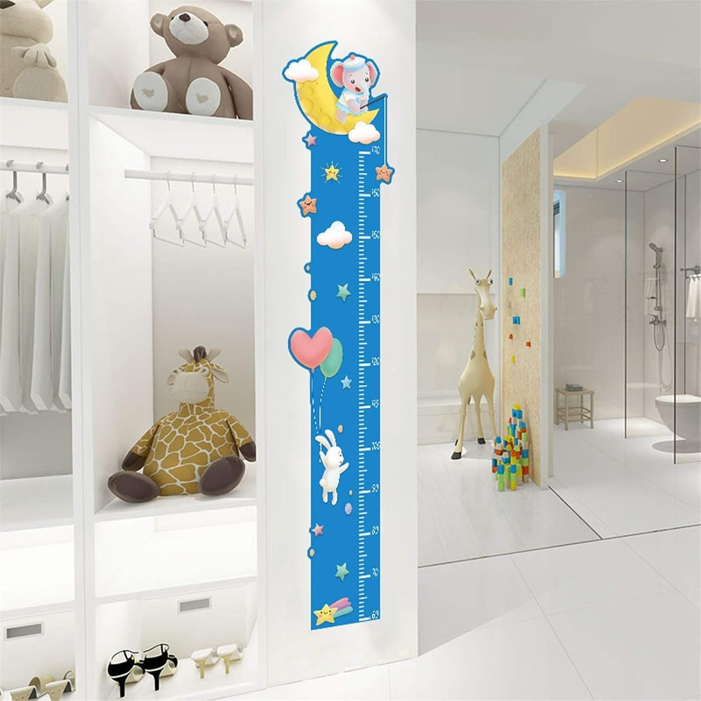 Child Growth Record Growth Chart Wall Measurement Height Chart Wall Sticker Height Measurement Chart Boy Girl Bedroom Nursery Decor Cute Cartoon/Elephant