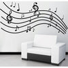 Studio Briana Floating Musical Notes On Big Size Staff Vector Art Wall Sticker