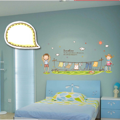 Boy Girl Laundry Rack Pattern DIY Wall Sticker Art Mural Decal Wallpaper Decor size 60x90  ay9151