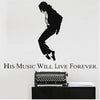 Jm 8270 Studio Briana Michael Jackson Famous Silhouette with Quote Wall Decal Sticker