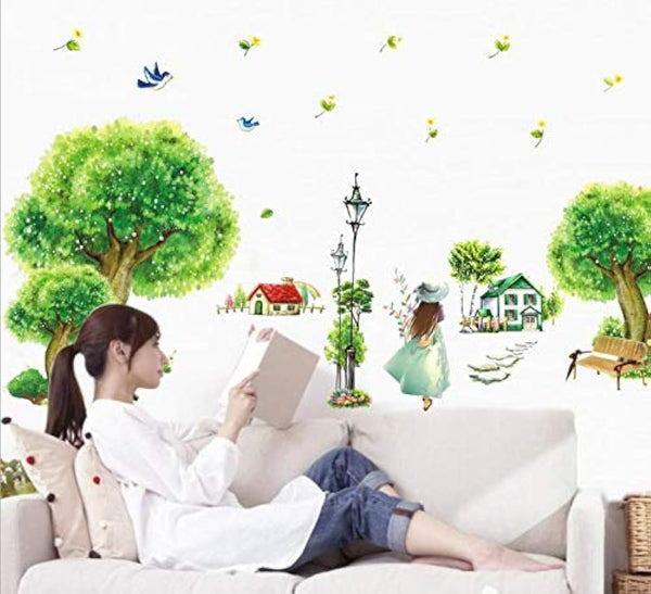 Lampadaire Chat Rural Sticker Mural Beau Sticker Mural Papier Peint Mural pour Toute Chambre ou Salon size 50x70 xls7082