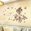 Romantic Flowers Butterfly Wall StickersXl7219