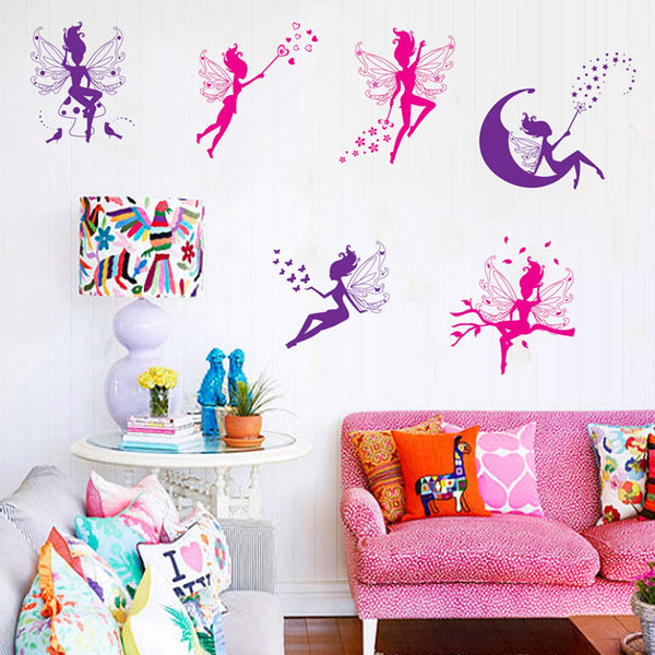Jm8259 Ampire Wall Stickers Six Fairy Around You Decor for Bedroom