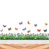 Jm8260 Flower Wall Stickers DIY Door Decor Butterfly Art Vinyl Decal Colors Kids Room