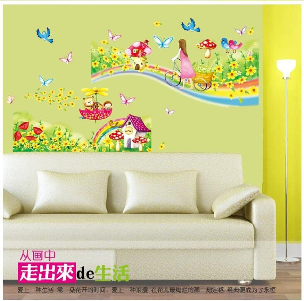 Wall sticker factory-three generations of large wall stickers dream rainbow AY7163