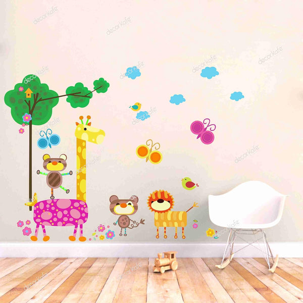 Wall Stickers Murals Nursery Wall Stickers Decorations Giraffe- size 60x90 ay9131