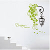 Jm8312 Studio Briana Fresh Green Creeper with Hanging Lamp Wall Sticker