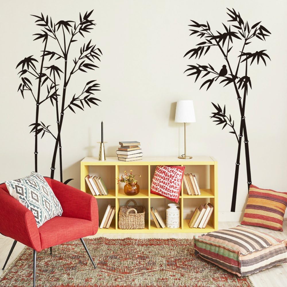 Black Bamboo Wall Sticker Home Decal Paper Removable  size ay9156