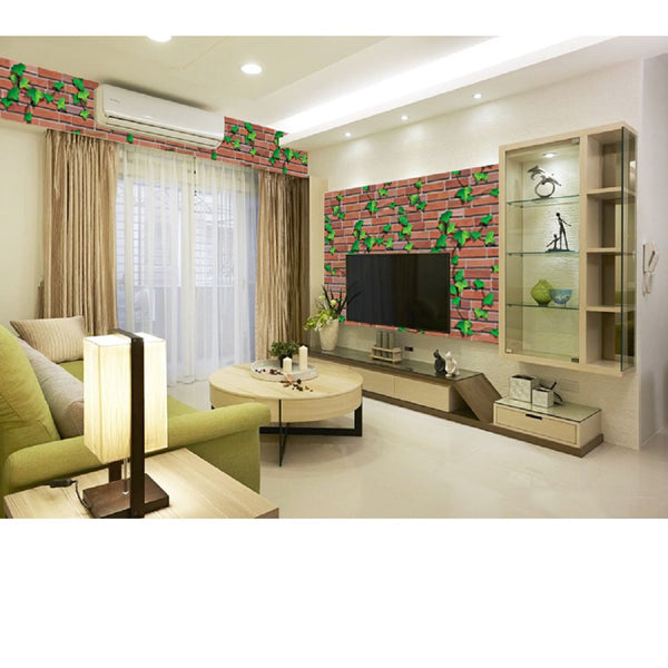 3D Wooden Brick Wallpaper PE Foam Wall Stickers | Self Adhesive DIY Wall Decor (24×90cm)