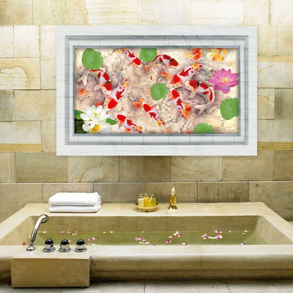 MJ8031A Fish Pond Wallsticker wall sticker stiker dinding