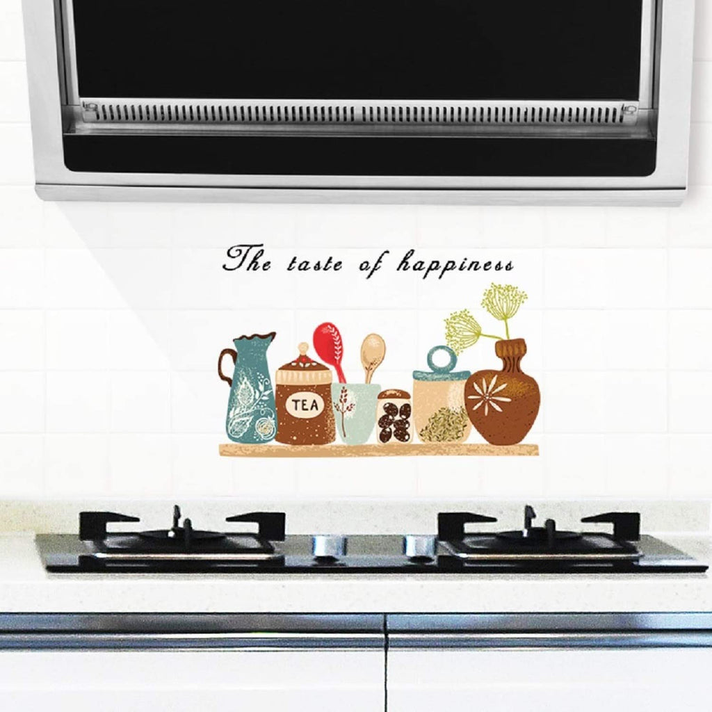 JAAMSO ROYALS Kitchen Grocery Wall Tiles Stickers Waterproof, Kitchen Stickers for Wall, Wall Sticker for Kitchen, Kitchen Sticker, Kitchen Tiles Wall Stickers size 60x90 nc041