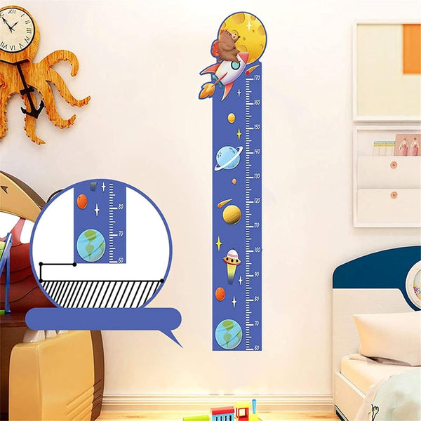 Height Chart Wall Sticker Wall Hanging Measuring Growth Chart Wall Sticker for Boys Girls, Educational Wall