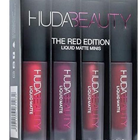 RENDOM COLOR HUDA  BEAUTY LIQUID MATTE LIP GLOSS 4 PCS lsfrmis1i-3