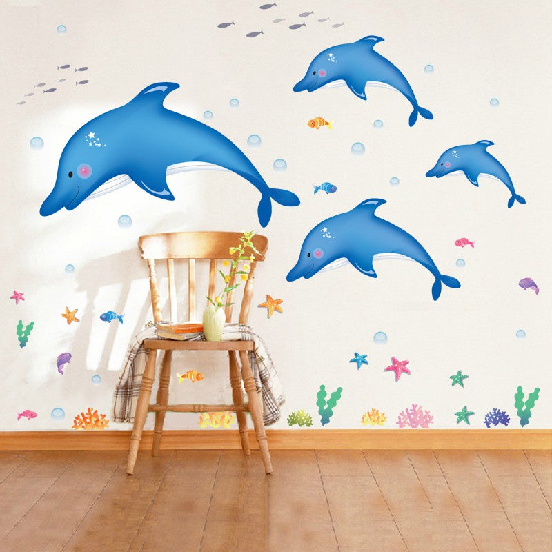 AY7177 MEDIUM DOLPHIN WALLSTICKER