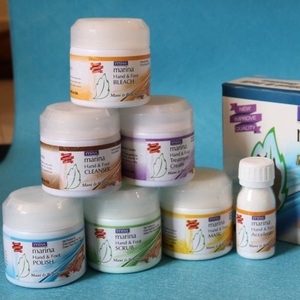 6 Steps Miss Marina Mani and Pedicure Session Facial Kit  mmpkbez1d-k