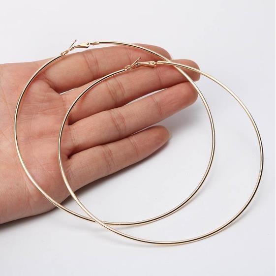 Golden/ Women Small Medium Large Big Circle Hoop Earrings Statement Ear Ring Fashion Jewelry Gift Nightclub DJ 2020 egsmgrgc2b-1