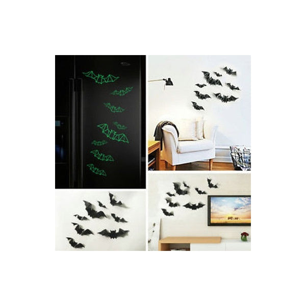 Bat Wall Stickers, 2024 Halloween Decorations, Halloween Party Supplies, Horror Decor, Halloween Decorations indoor, Festival Atmosphere Decoration, Halloween Decor
