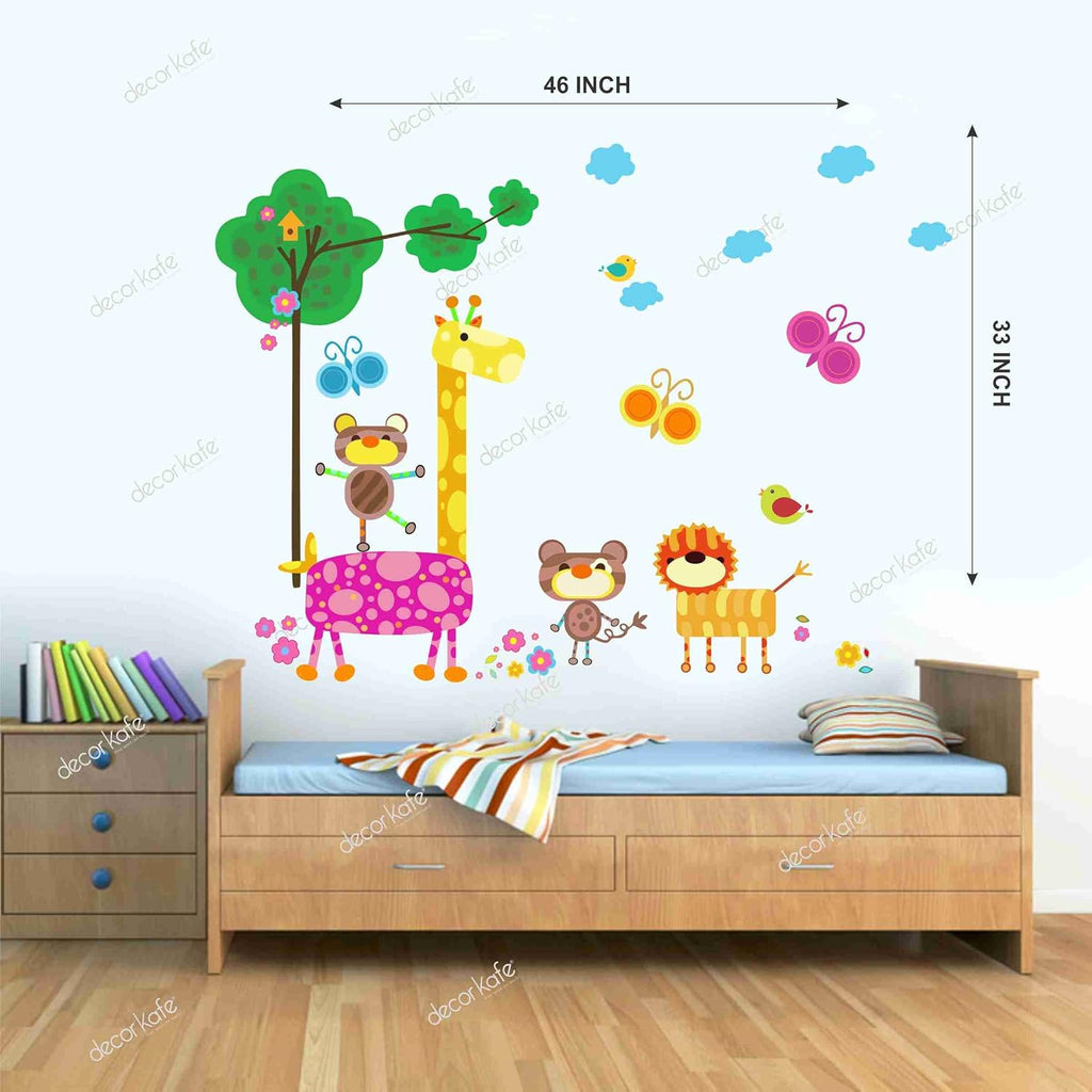 Wall Stickers Murals Nursery Wall Stickers Decorations Giraffe- size 60x90 ay9131