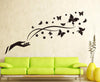 Jm8342 Black Butterflies Vinyl Wall Sticker Home Decal Paper Removable Living Dining Bedroom Kitchen Art Picture Murals DIY Stick Girls Boys Baby Nursery