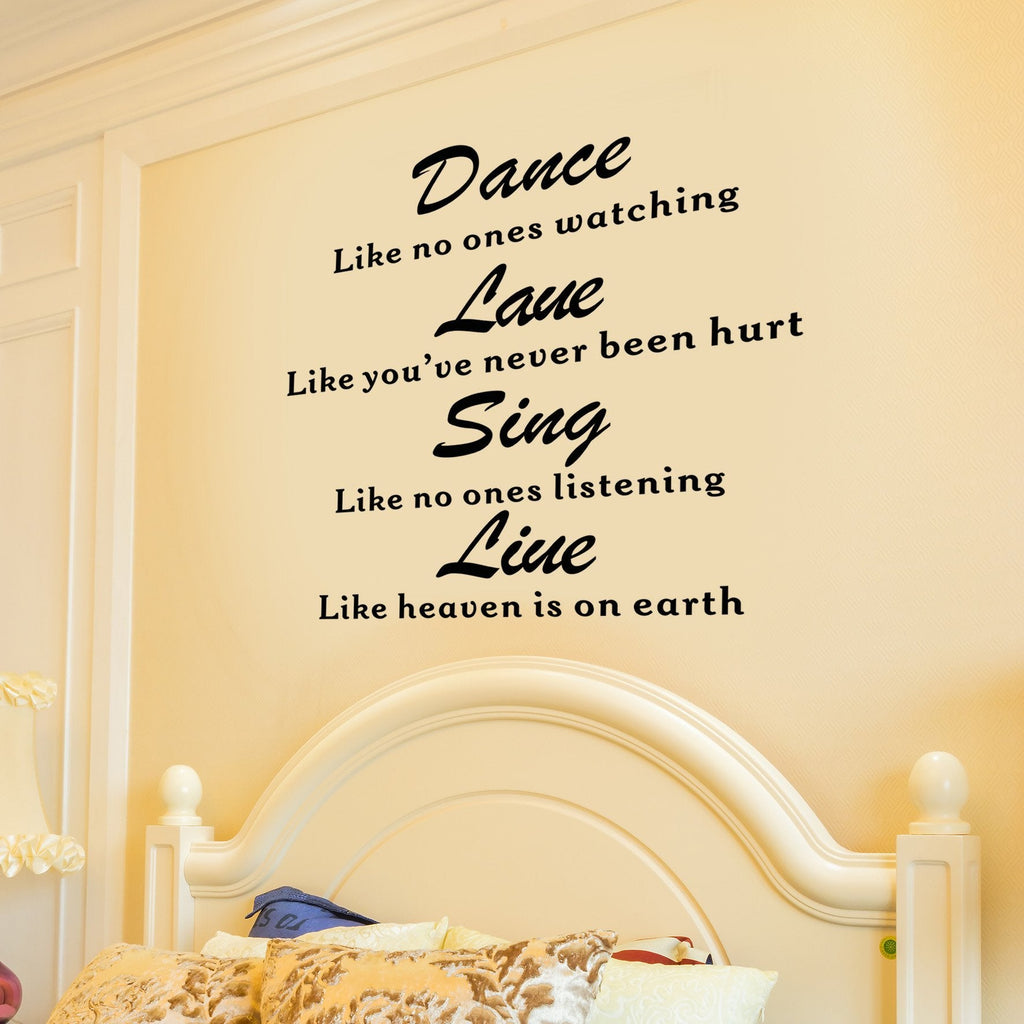 Generic English Sentences Pattern Household Removable Wall Sticker Wallpaper Decoration size 60x90  df5203
