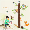 Large Wall Decals Height Chart for Kids Room Animals Wall Sticker