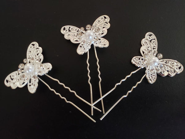 12Pcs Fashion Wedding Bridal Pearl Flower Clear Crystal Rhinestone Hair Pins Clips Bridesmaid Hairwear Jewelry Hair Accessories hnfrsrd4a-1
