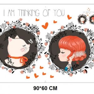 Cartoon cat WALL STICKER jm7347 Wall decor|