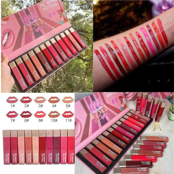 3Q BEAUTY MATTE LIPGLOSS PACK OF 12