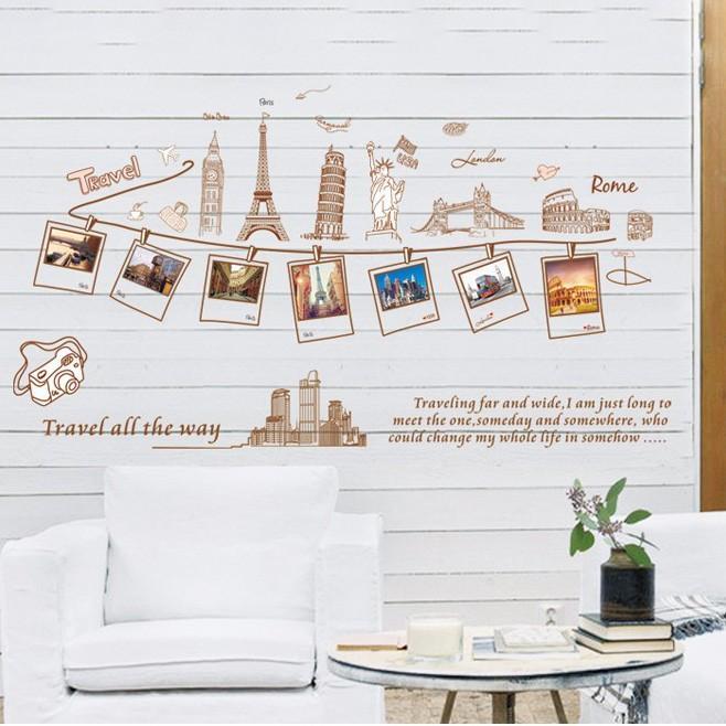 Wall Sticker Frame Travel XL Wall Sticker Wallpaper Wall Decoration XL8042