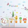 Eva Luvgreen Wallsticker Flower Pot Crayon Flower Size 50x70cm Wall Stickers/ Wall Stickers/ Wallpaper Stickers/ Wall Paper Stickers/ Wall Stickers/ Wall Stickers/ Bedroom Wall Stickers/ Living Room Wall Stickers MJ7022