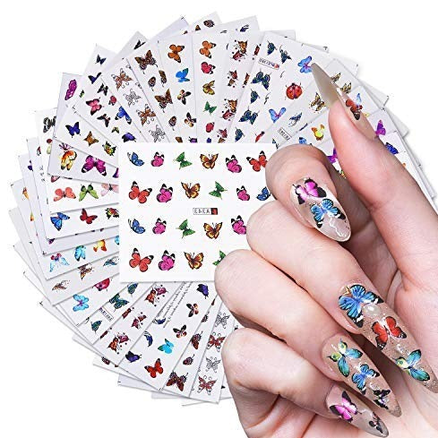 Gold  3D Nail Sticker Set Cute Heart Cat Flower Nails Decoration Nail Art peck of 6 nails art