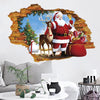 Interior sticker 3d santa claus and rudolph xh7247 50x70cm