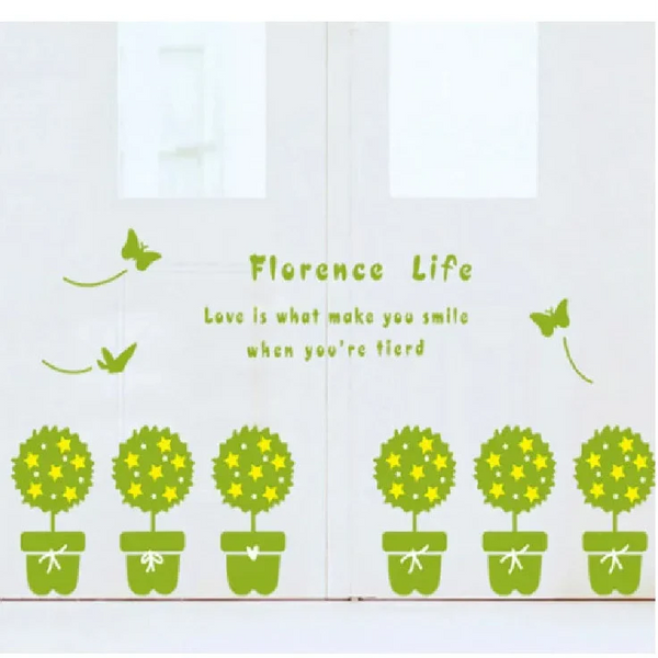 PVC Decorations with Novel Transparent Plant Designs for Living Rooms size 50x70 au7144