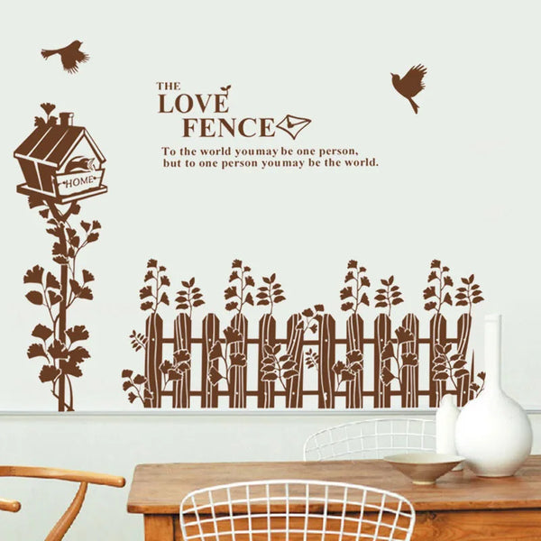 Bird's nest fence bedroom living room sofa background decoration beautification self-adhesive wall stickers