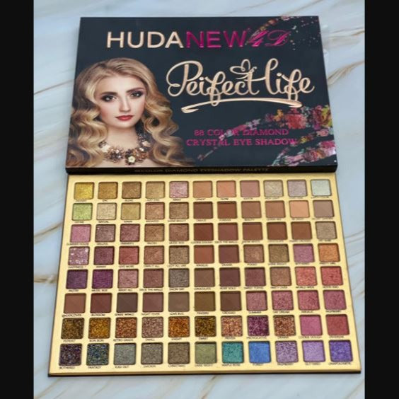 Huda Beauty NEW 4D Perfect Life - 88 Colors Diamond Crystal Eye Shadow  hekmiz4k-2