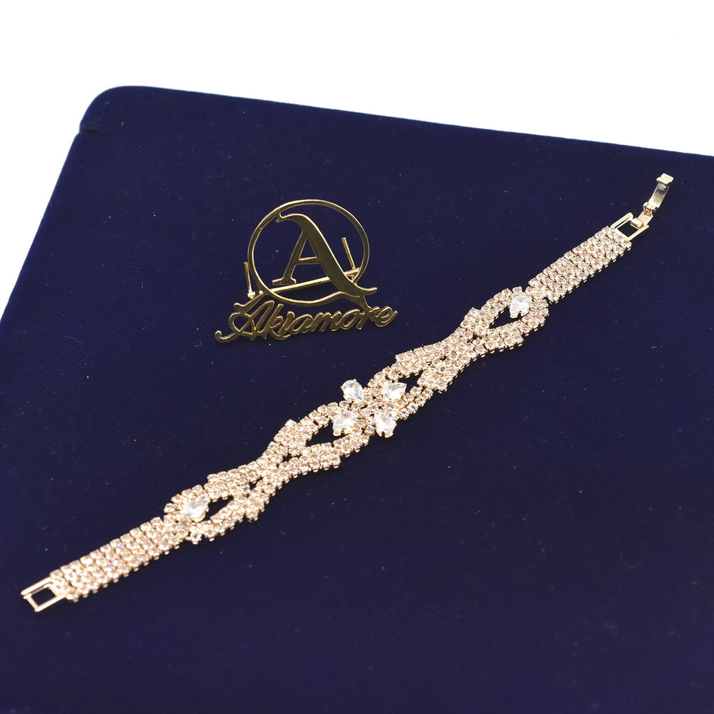 Sterling Golden and Rose Gold Silver Ladies Cubic Zirconia Tennis Bracelet Women Girls Fashion Box Chain Bracelets Jewelry btfrgda4e-a