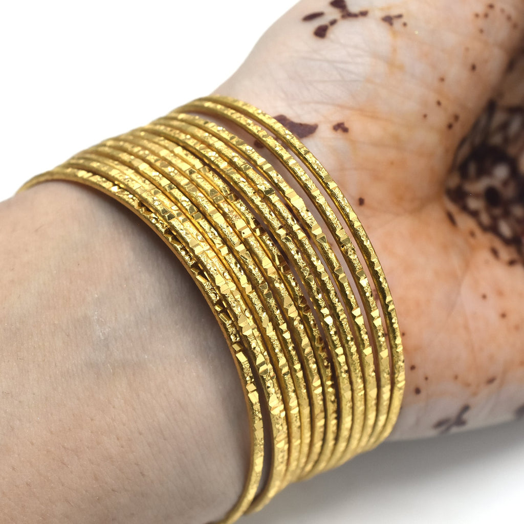 Golden Trendy Women Bangles 12 Pcs bl24gde1f-1