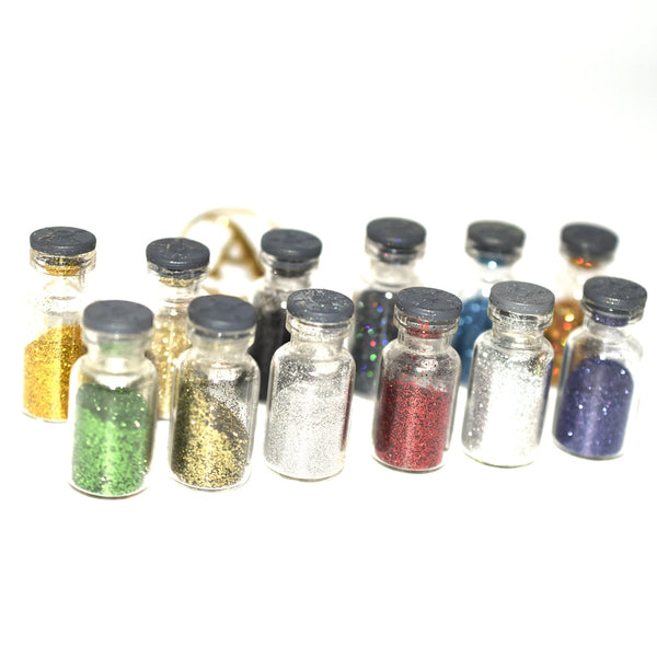 12 mini bottles of glitter fairy dust Assorted colours  ntfrmir2c-7