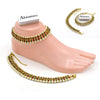 Fancy Golden and White Pearl and Multi Stone Anklets Food Jewellery For Women Fashion Jewellery plfrmga2h-4